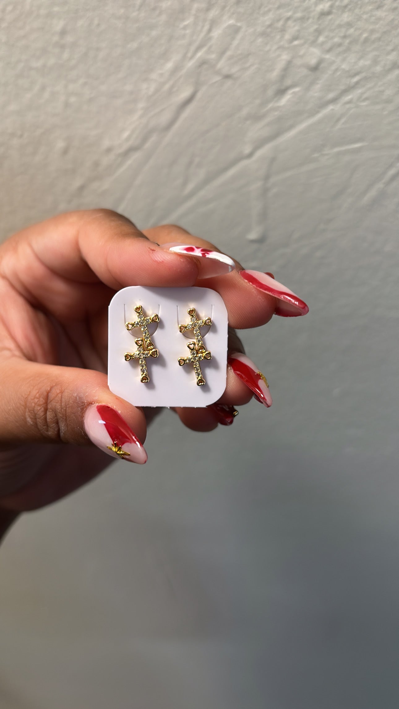Cross Heart Studs