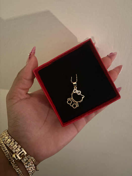 Gold Hello kitty necklace