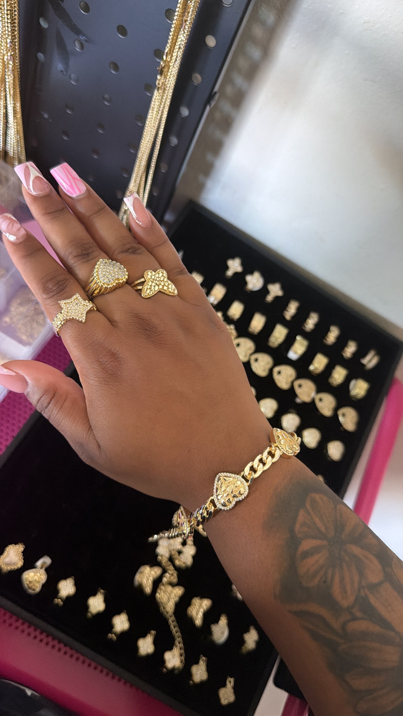 Cuban Heart Link Bracelet