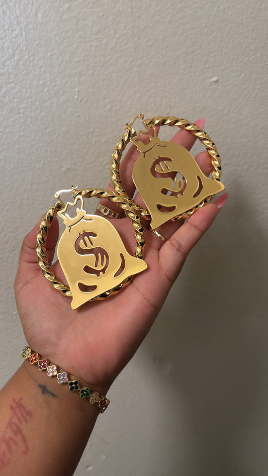 Statement Pouch Hoops