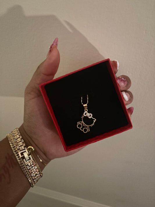 Gold Hello kitty necklace