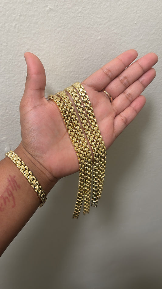 Polished Gold Link Bracelet