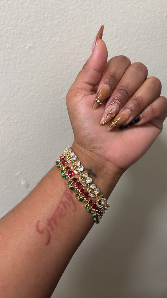 Ruby Blossom Bracelet