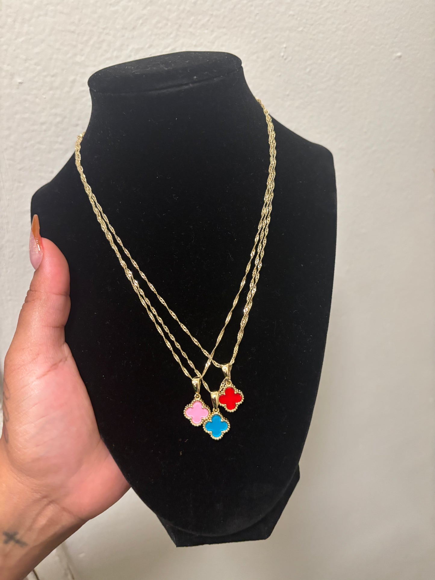 Four-Petal Charm Necklace
