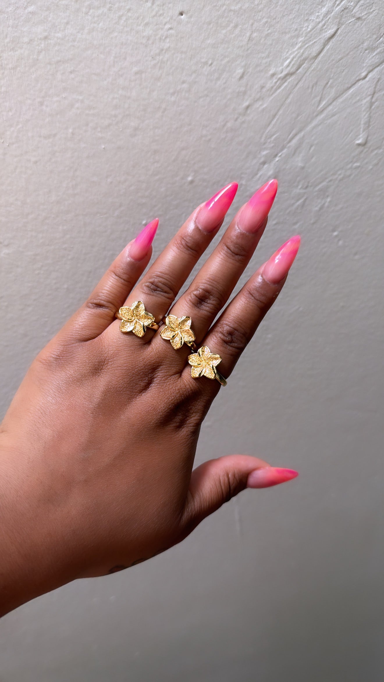 Golden Hibiscus Ring