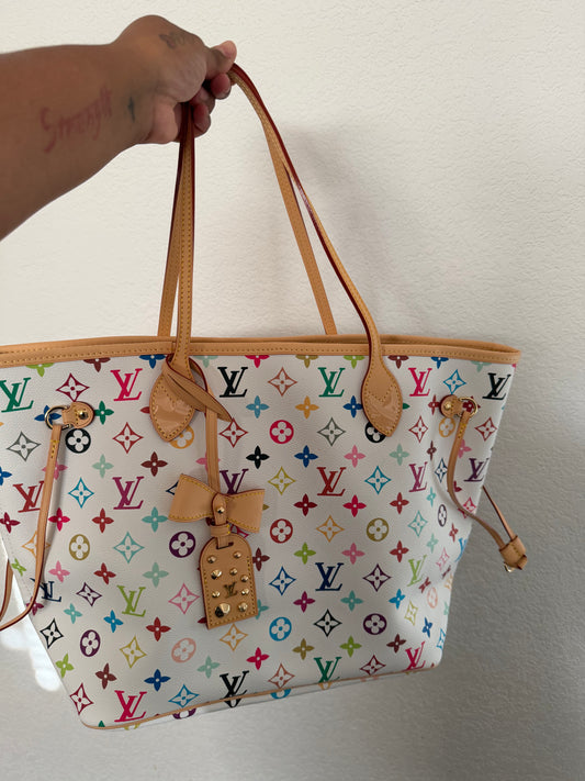 White LV Colorful Bag