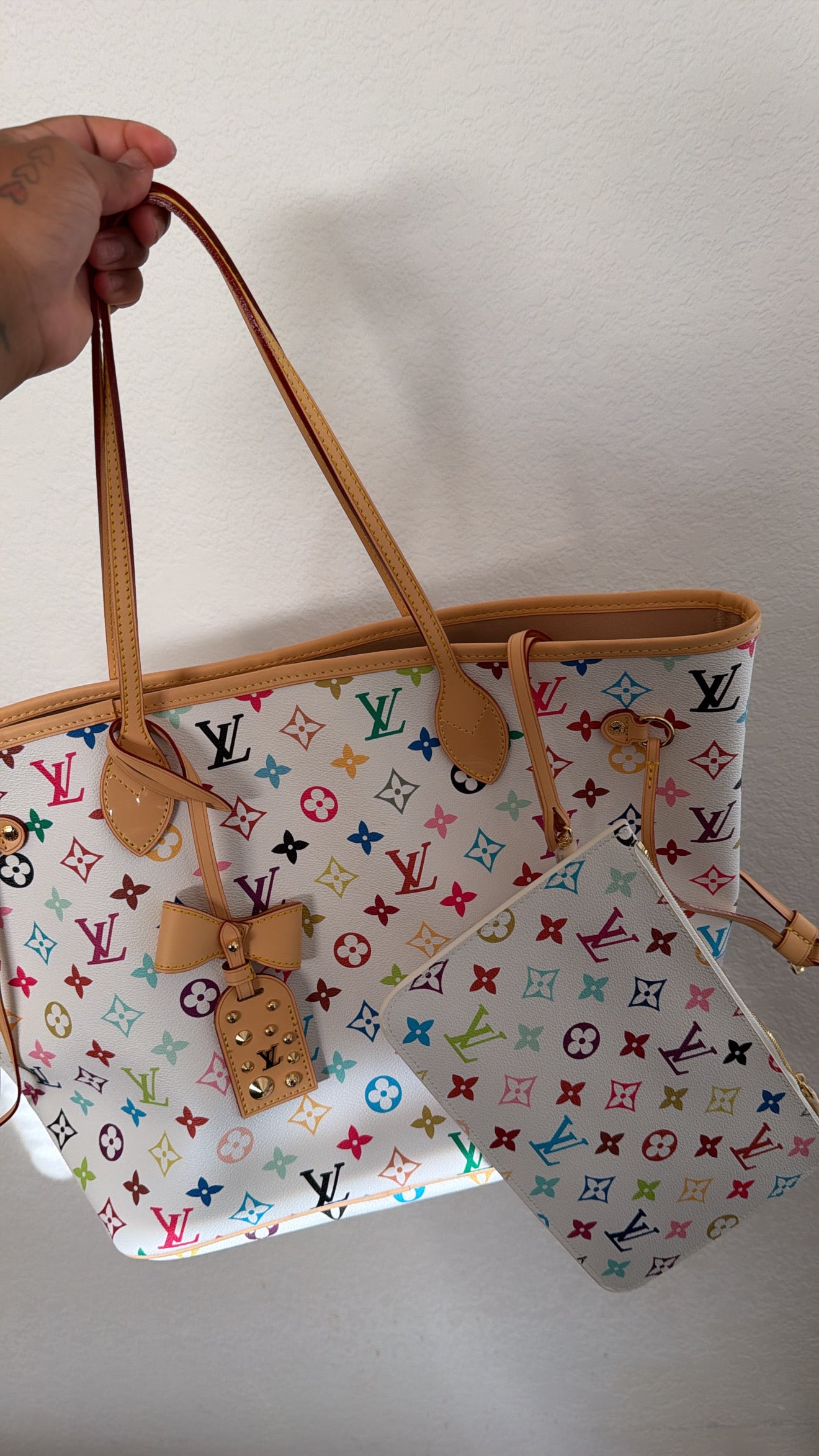 White LV Colorful Bag