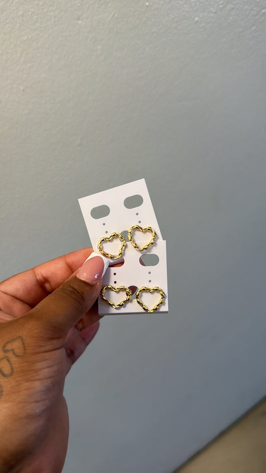 Love Knot Heart Studs